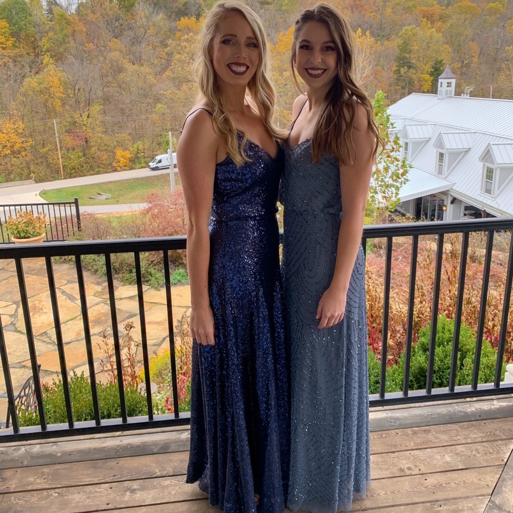 Revelry Sequin Hazel Bridesmaid Dress - Navy